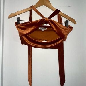 Pretty Garbage Women's Copper Tie-Back Top